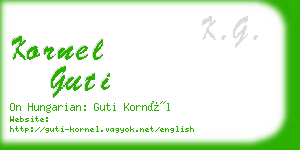 kornel guti business card